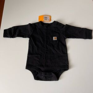 NWT Carhartt Black Long Sleeve Onesie size 3M